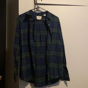 Navy and Olive women’s flannel